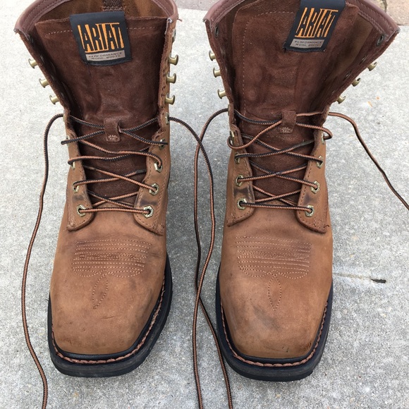 ariat lace up steel toe boots